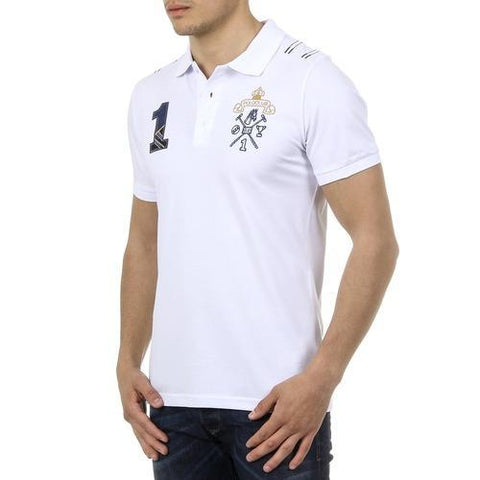 White XL Ufford & Suffolk Polo Club Mens Polo Short Sleeves US008 WHITE