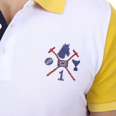 White M Ufford & Suffolk Polo Club Mens Polo Short Sleeves US009 WHITE