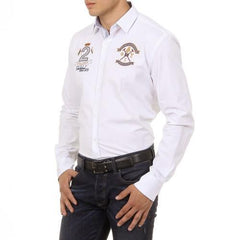 White S Ufford & Suffolk Polo Club Mens Shirt Long Sleeves US010 WHITE