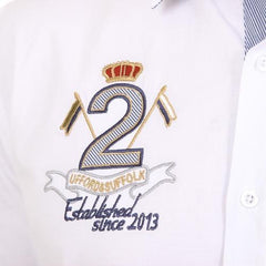 White L Ufford & Suffolk Polo Club Mens Shirt Long Sleeves US010 WHITE