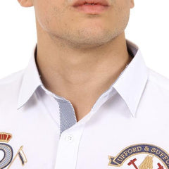 White L Ufford & Suffolk Polo Club Mens Shirt Long Sleeves US010 WHITE