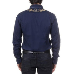 Blue S Ufford & Suffolk Polo Club Mens Shirt Long Sleeves US010 NAVY BLUE