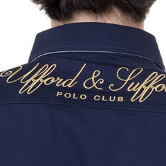Blue M Ufford & Suffolk Polo Club Mens Shirt Long Sleeves US010 NAVY BLUE