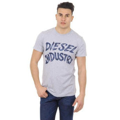 Grey XXL Diesel Mens T-Shirt Short Sleeves Round Neck 00SGFJ 0091B 912 T-AETHALAS