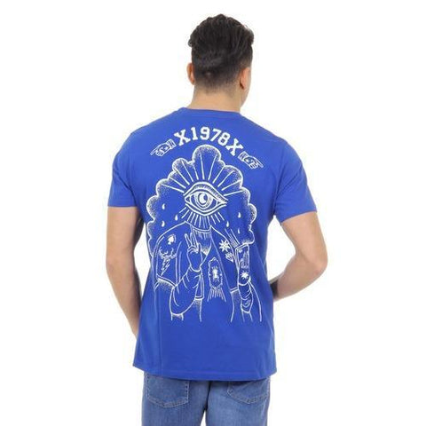 Blue S Diesel Mens T-Shirt Short Sleeves Round Neck 00SHC0 0JAHZ 8CR T-OKE