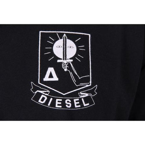 Black L Diesel Mens T-Shirt Short Sleeves Round Neck 00SHC0 0JAHZ 900 T-OKE
