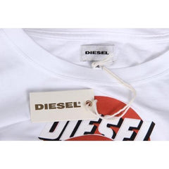 White S Diesel Mens T-Shirt Short Sleeves Round Neck 00SI7X 0091B 100 T-PALAGIA