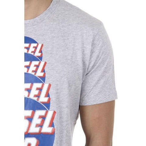 Grey M Diesel Mens T-Shirt Short Sleeves Round Neck 00SI7X 0091B 912 T-PALAGIA