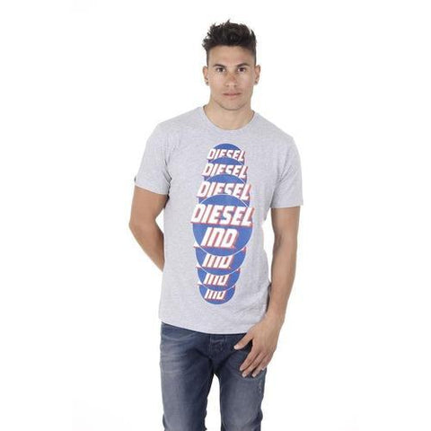 Grey M Diesel Mens T-Shirt Short Sleeves Round Neck 00SI7X 0091B 912 T-PALAGIA