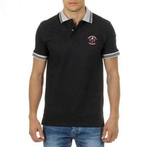 Black XL Ufford & Suffolk Polo Club Mens Polo Short Sleeves Black ENIGMA