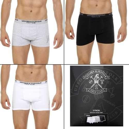 Multicolor S Ufford & Suffolk Polo Club Mens Three pack boxer trunk US300