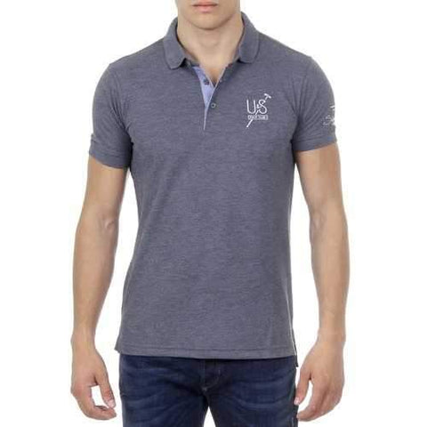 Grey M Ufford & Suffolk Polo Club Mens Polo Short Sleeves US026 ANTHRACITE