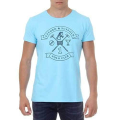 Light Blue XL Ufford & Suffolk Polo Club Mens T-Shirt Short Sleeves Round Neck US027 BLUE