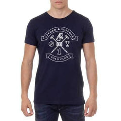 Blue L Ufford & Suffolk Polo Club Mens T-Shirt Short Sleeves Round Neck US027 NAVY BLUE