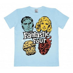 Light Blue XXL Marvel Comics mens T-shirt Fantastici 4