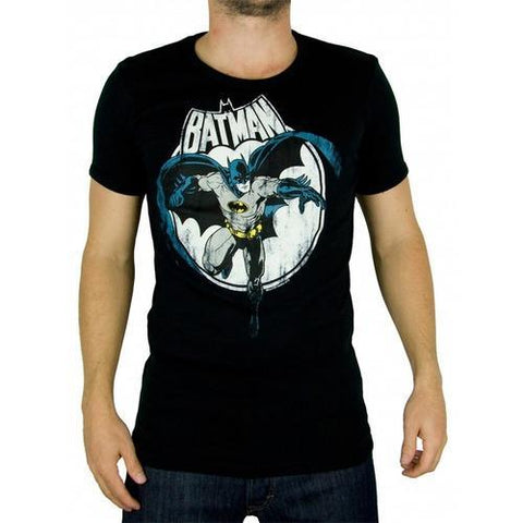 Black XL DC Comics mens T-shirt  Batman Moon