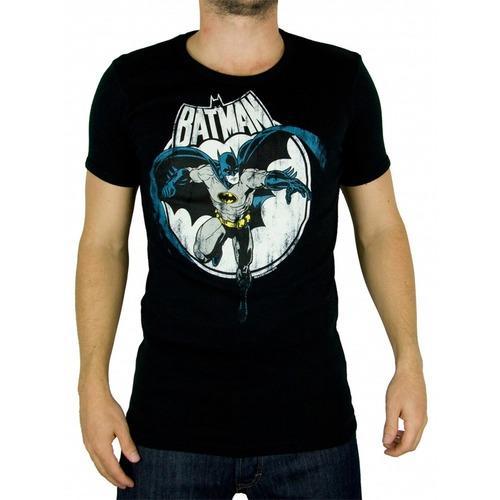 Black XXL DC Comics mens T-shirt  Batman Moon