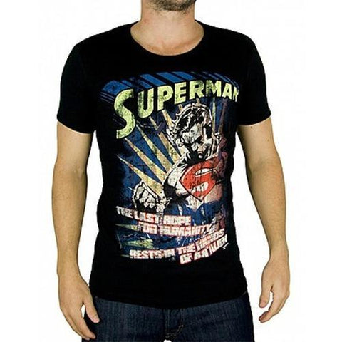 Black XL Marvel Comics mens T-shirt Superman