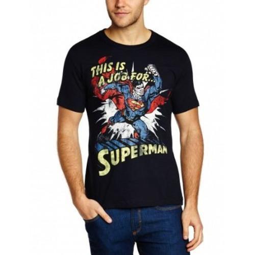 Black M Marvel Comics mens T-shirt This is a job for Superman