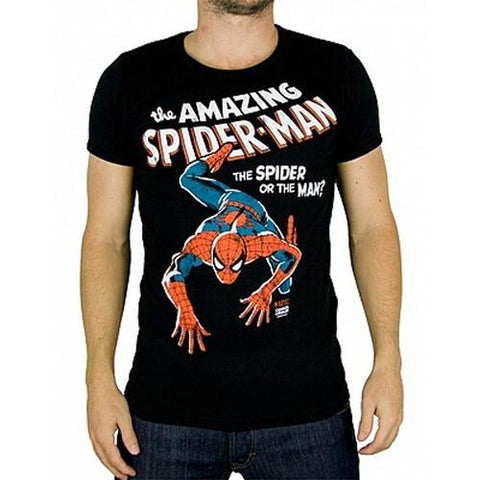 Black XL Marvel Comics mens T-shirt The Amazing Spiderman