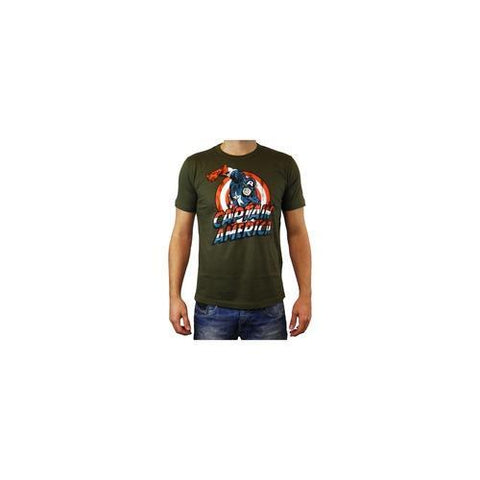 Green XL Marvel Comics mens T-shirt Captain America