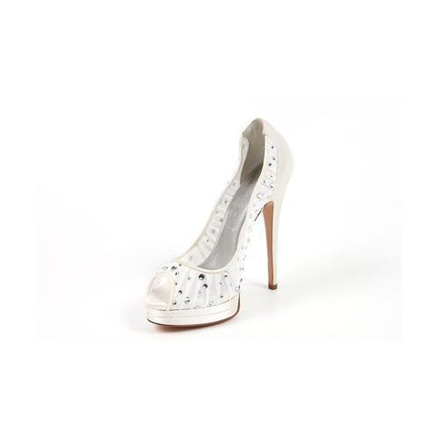 White 37.5 EUR - 7.5 US Casadei decollete open toe 6000G102.AA0T005900