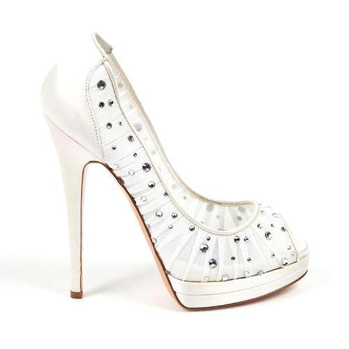 White 39 EUR - 9 US Casadei decollete open toe 6000G102.AA0T005900