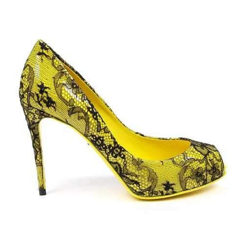 Yellow 37 EUR - 7 US Dolce & Gabbana decollete open toe Bette C18992 AF255 8S830