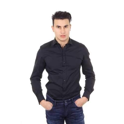 Black S Armani Collezioni mens shirt long sleeve PCSSDL PC0F0 999