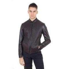 Brown 50 IT - 40 US Armani Collezioni mens leather jacket SCR03P SCP01 650