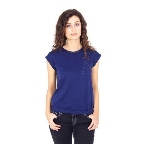 Blue 40 EUR - 4 US Emporio Armani ladies t-shirt short sleeve AGH61 CQ 35