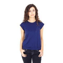 Blue 40 EUR - 4 US Emporio Armani ladies t-shirt short sleeve AGH61 CQ 35