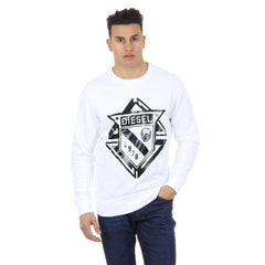 White L Diesel mens sweater S-CHOOL 00SHXQ 0IAGX 100