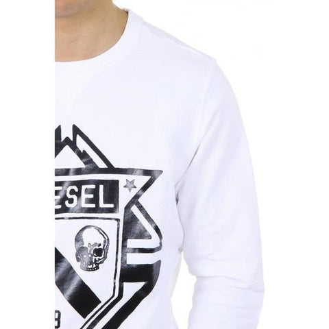 White XXL Diesel mens sweater S-CHOOL 00SHXQ 0IAGX 100