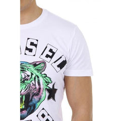 White L Diesel mens t-shirt T-THE-KING 00SAA0 0RDFM 100