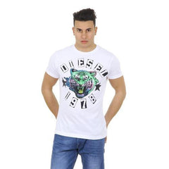 White L Diesel mens t-shirt T-THE-KING 00SAA0 0RDFM 100