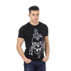 Black M Diesel mens t-shirt REBOOT-T-SKULL-DAGGER 00SF7F 0W91B 900