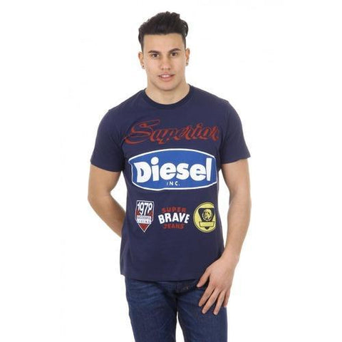 Blue XS Diesel mens t-shirt T-CHRESTOS 00SGF8 0091B 81E