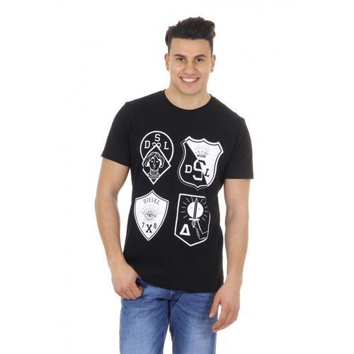 Black M Diesel mens t-shirt T-DIXE 00SHC1 0JAHZ 900
