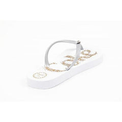 White 35/36 EUR Coca Cola ladies flip flop CCA0483 COKE X BRIGHT SILVER