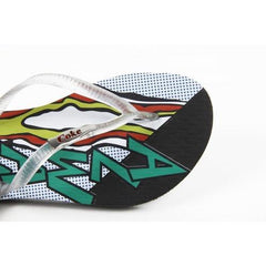 Multicolor 35/36 EUR Coca Cola ladies flip flop CCA0591 POP ART GARRAFA GIRLS  BLACK