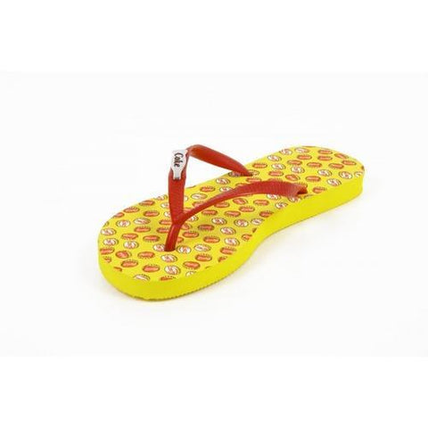 Yellow 35/36 EUR Coca Cola ladies flip flop CCA0595 TAMPINHAS GIRL YELLOW
