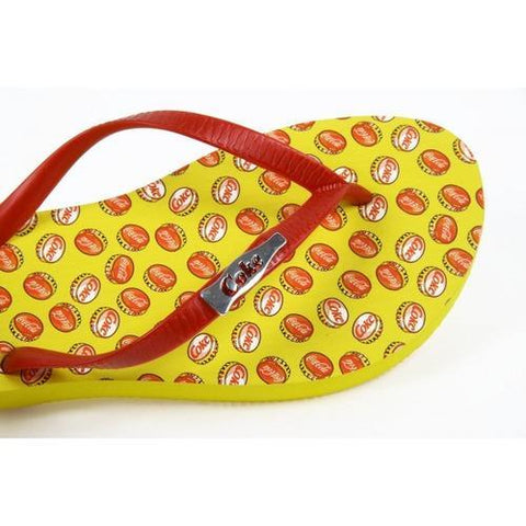 Yellow 39/40 EUR Coca Cola ladies flip flop CCA0595 TAMPINHAS GIRL YELLOW
