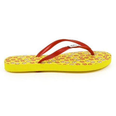 Yellow 41/42 EUR Coca Cola ladies flip flop CCA0595 TAMPINHAS GIRL YELLOW