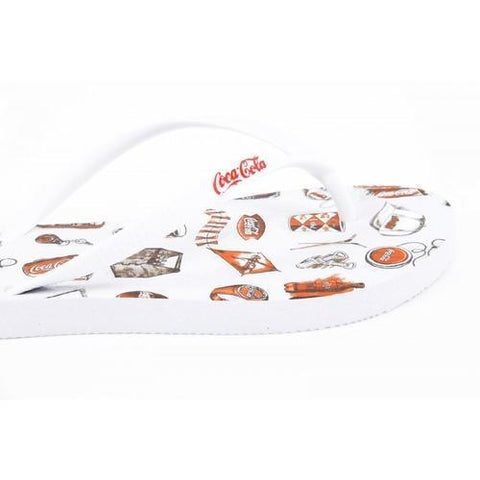White 37/38 EUR Coca Cola ladies flip flop CCA0636 ACE WHITE