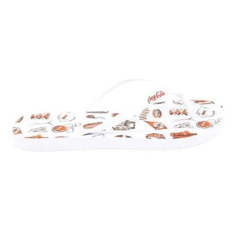 White 37/38 EUR Coca Cola ladies flip flop CCA0636 ACE WHITE