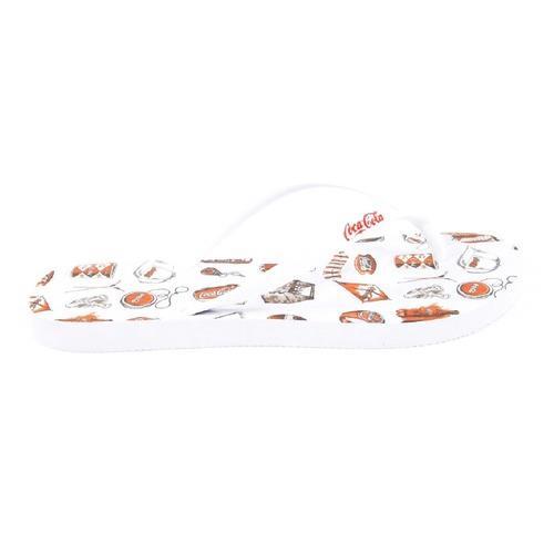 White 41/42 EUR Coca Cola ladies flip flop CCA0636 ACE WHITE