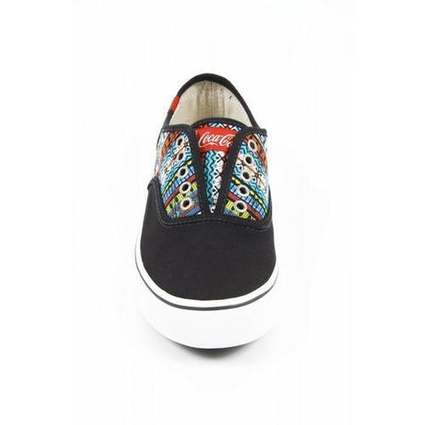 Multicolor 37 EUR - 7 US Coca Cola ladies sneakers CCA0713 KICK ETNIC BLACK