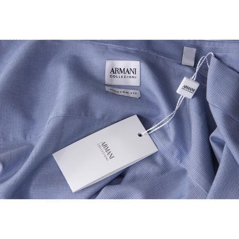 Light Blue 43 IT - 17 US Armani Collezioni mens shirt TCCM5L TCC78 041