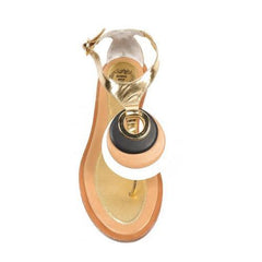 Gold 36 EUR - 6 US Rodo ladies flat sandal S7628 559 597